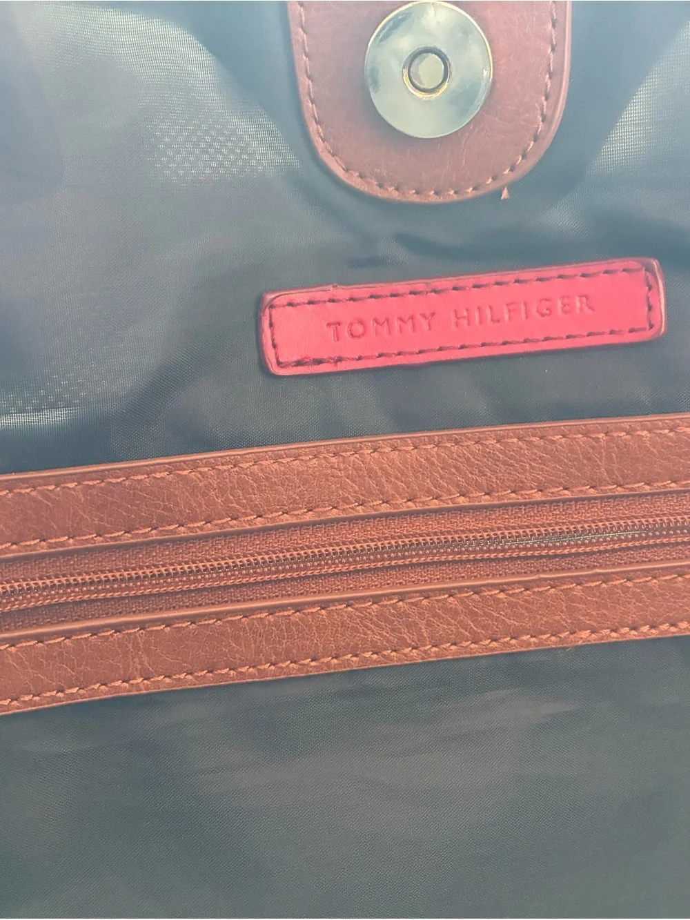 Tommy Hilfiger Navy White Tote Shoulder Bag